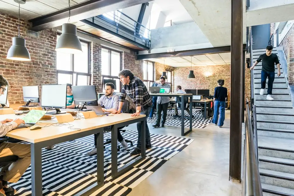 Founder workspace with a laptop