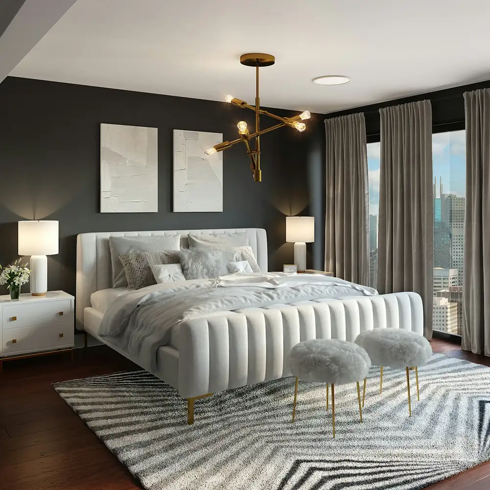 Refined bedroom interior